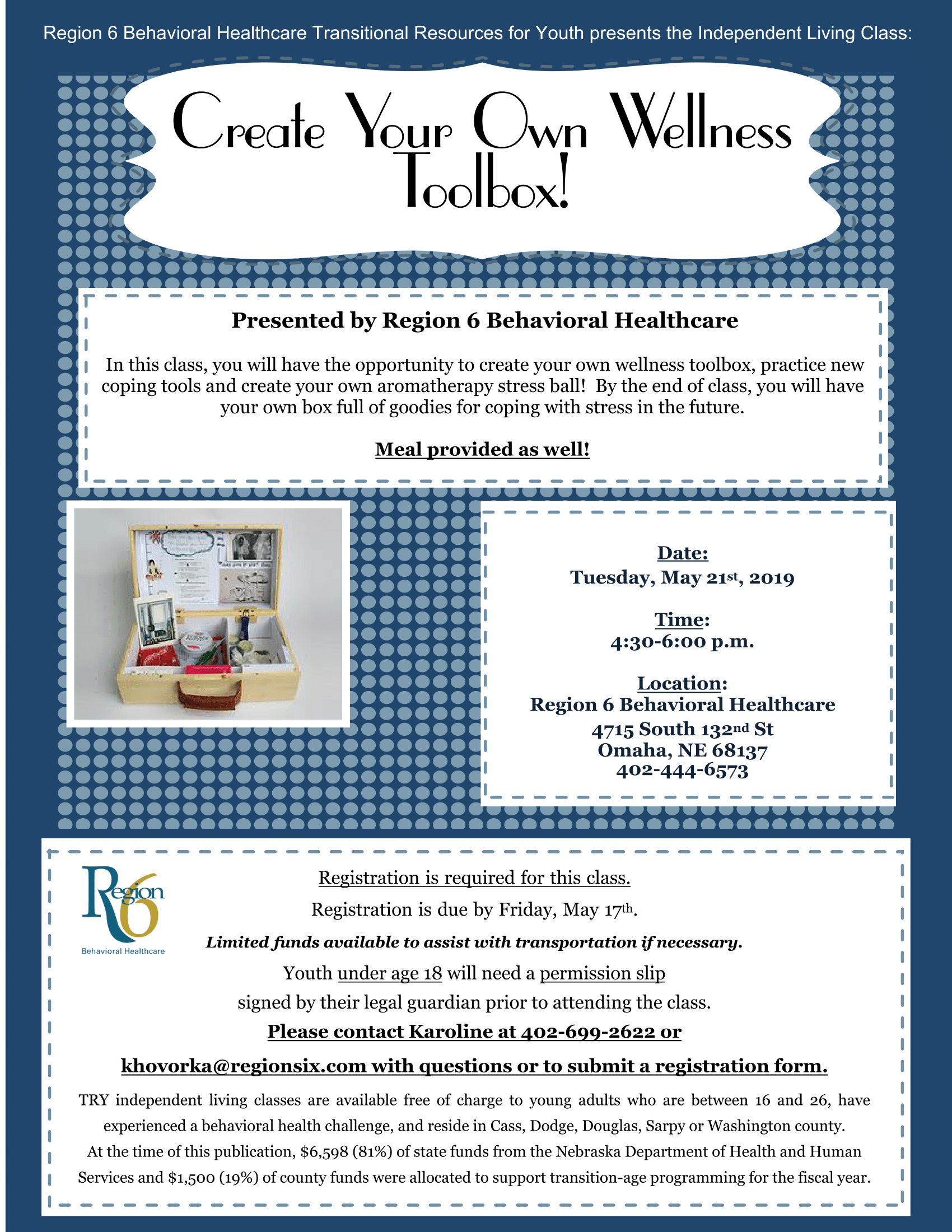 Create Your Own Wellness & Recovery Toolbox Region 6